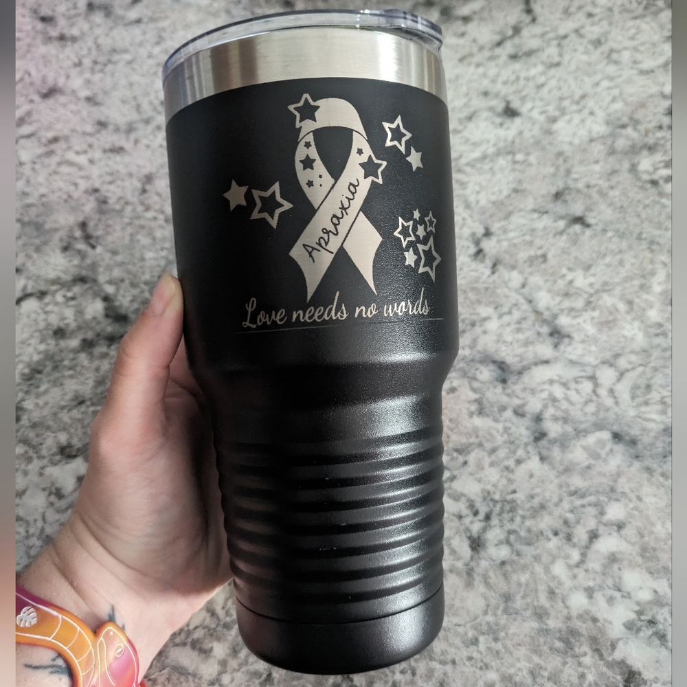 Apraxia Awareness Steel 30oz Tumbler Cup Polar Camel